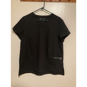 Figs Women’s L Black Scrub Top Technical Collection